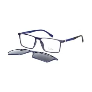 Brýle dioptrické se slunečním polarizačním klipem modré Cooline 134 matt navy 2v1 57/17/140