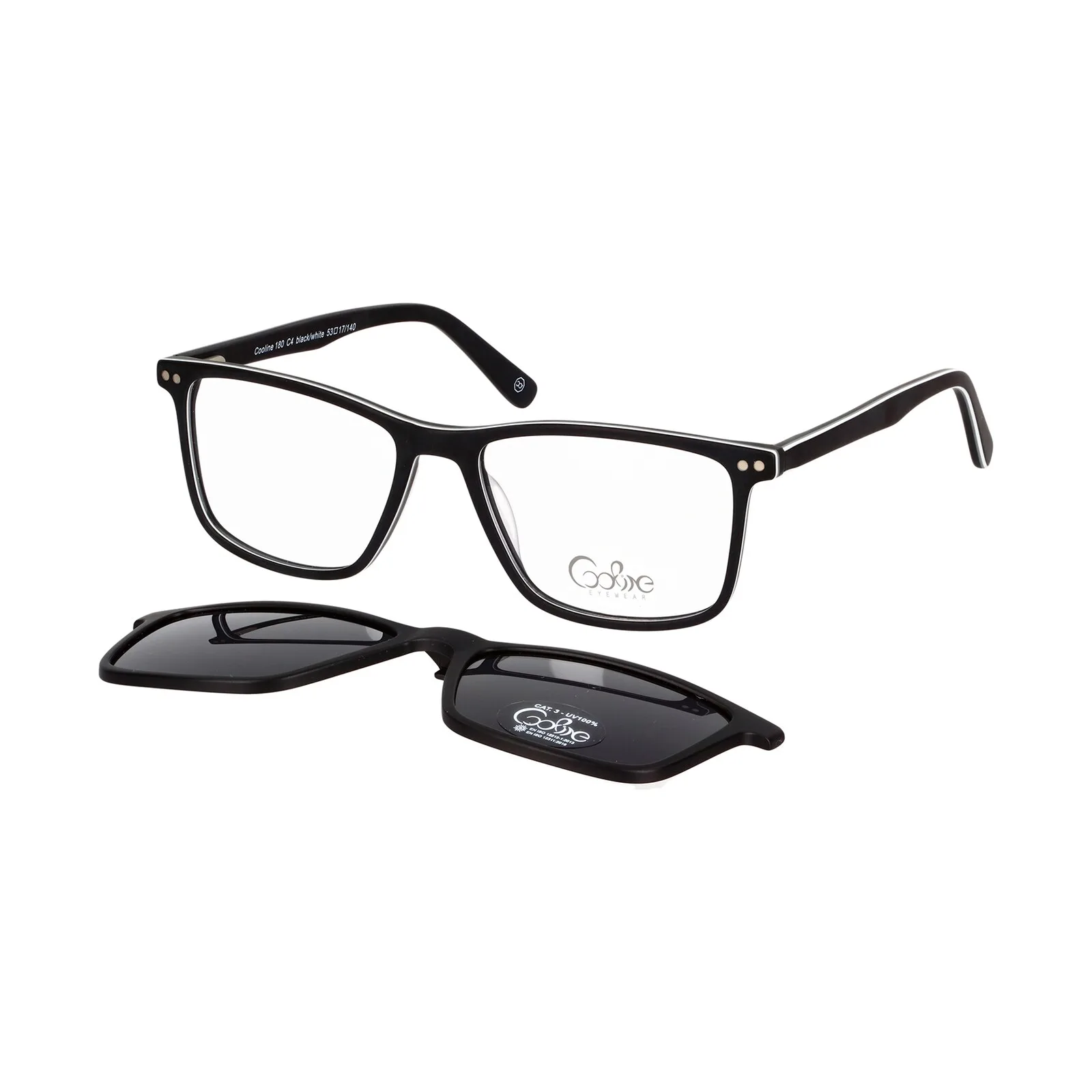 Cooline 180 c4 black/white 53/17/140 + clip-on