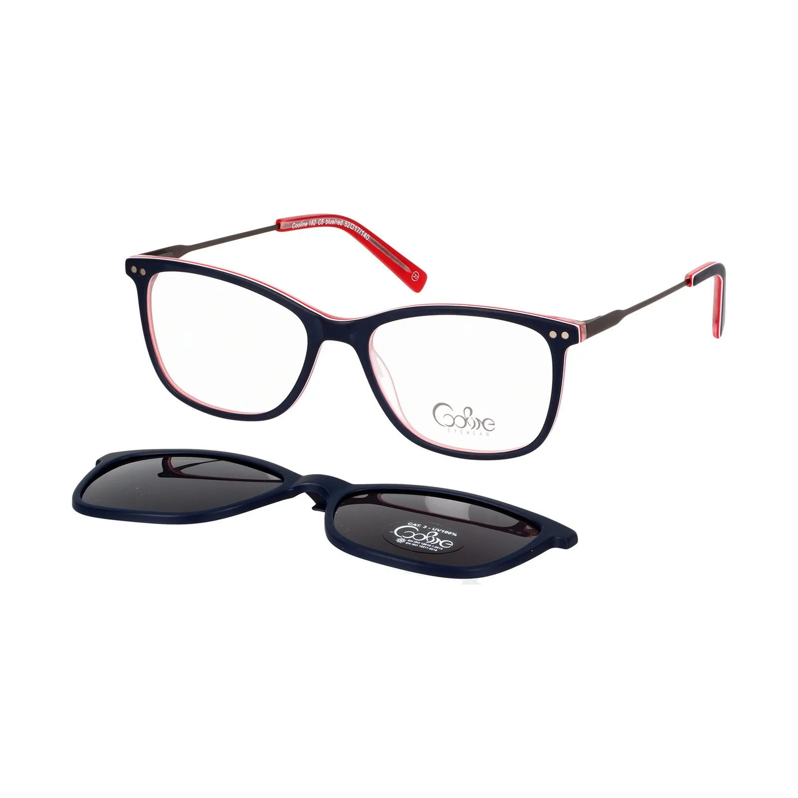 Cooline 182 c5 blue/red 52/17/140 + clip-on
