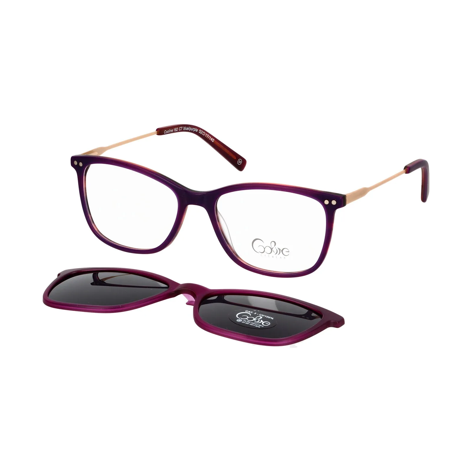 Cooline 182 c7 blue/purple 52/17/140 + clip-on