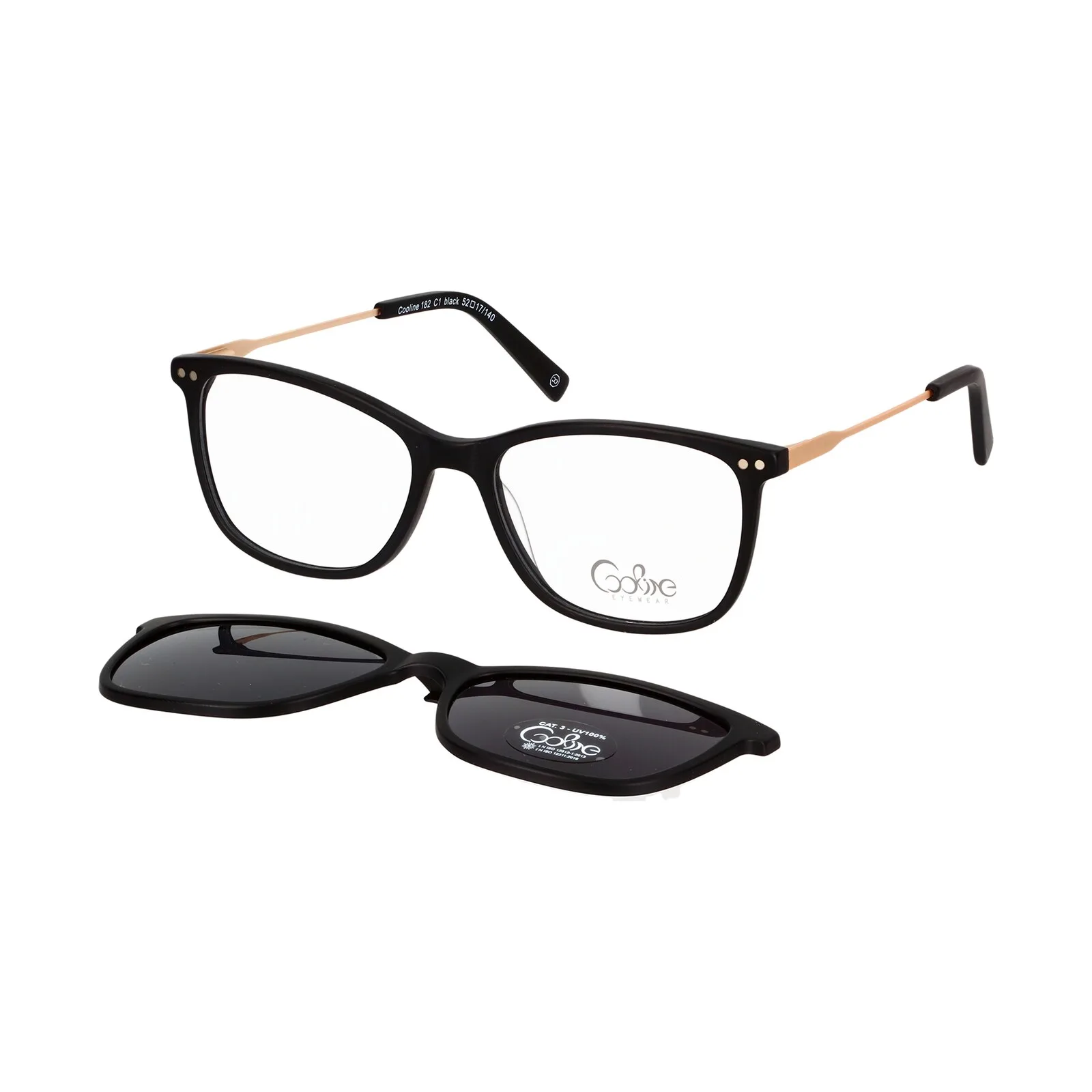Cooline 182 c1 black 52/17/140 + clip-on