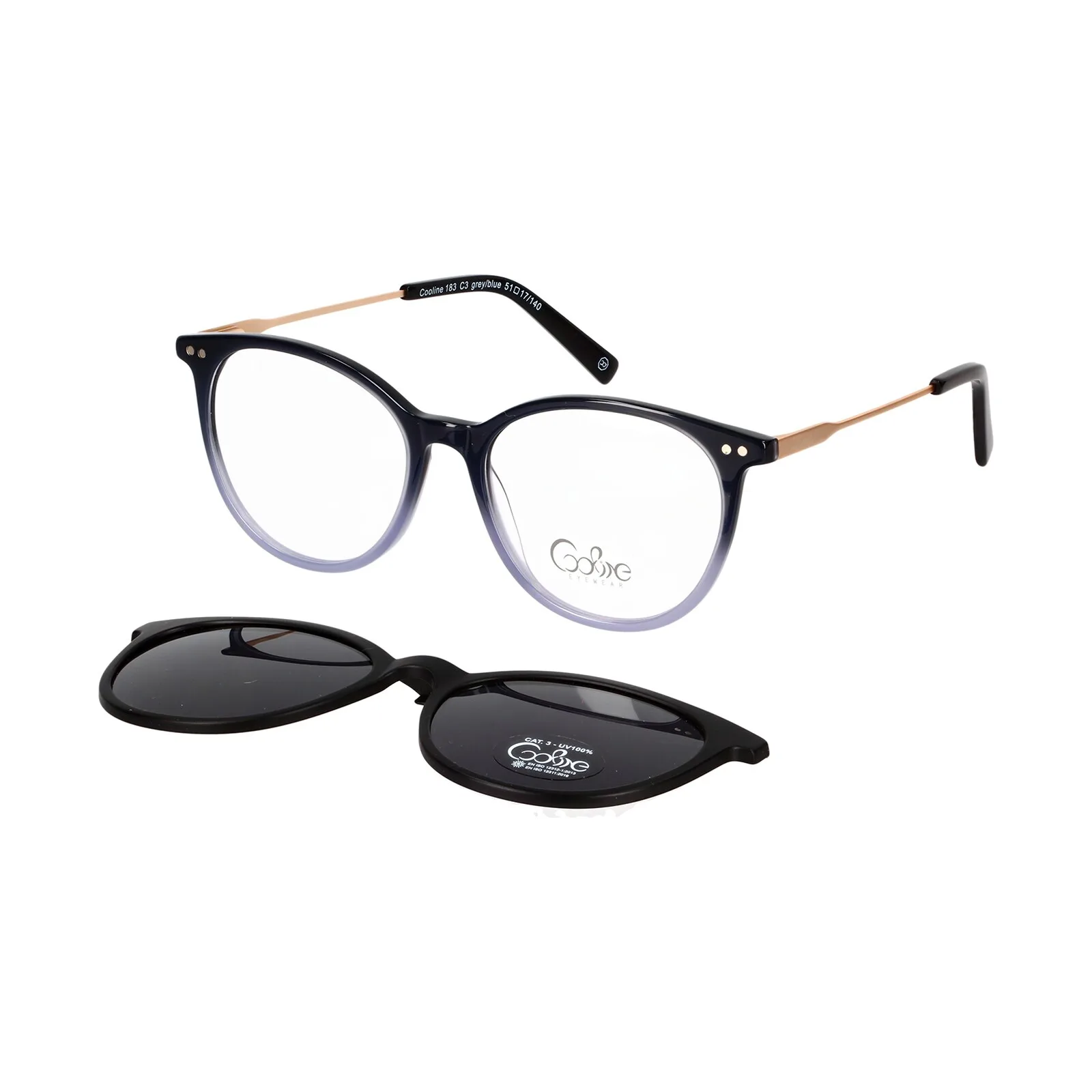 Cooline 183 c3 grey/blue 51/17/140 + clip-on