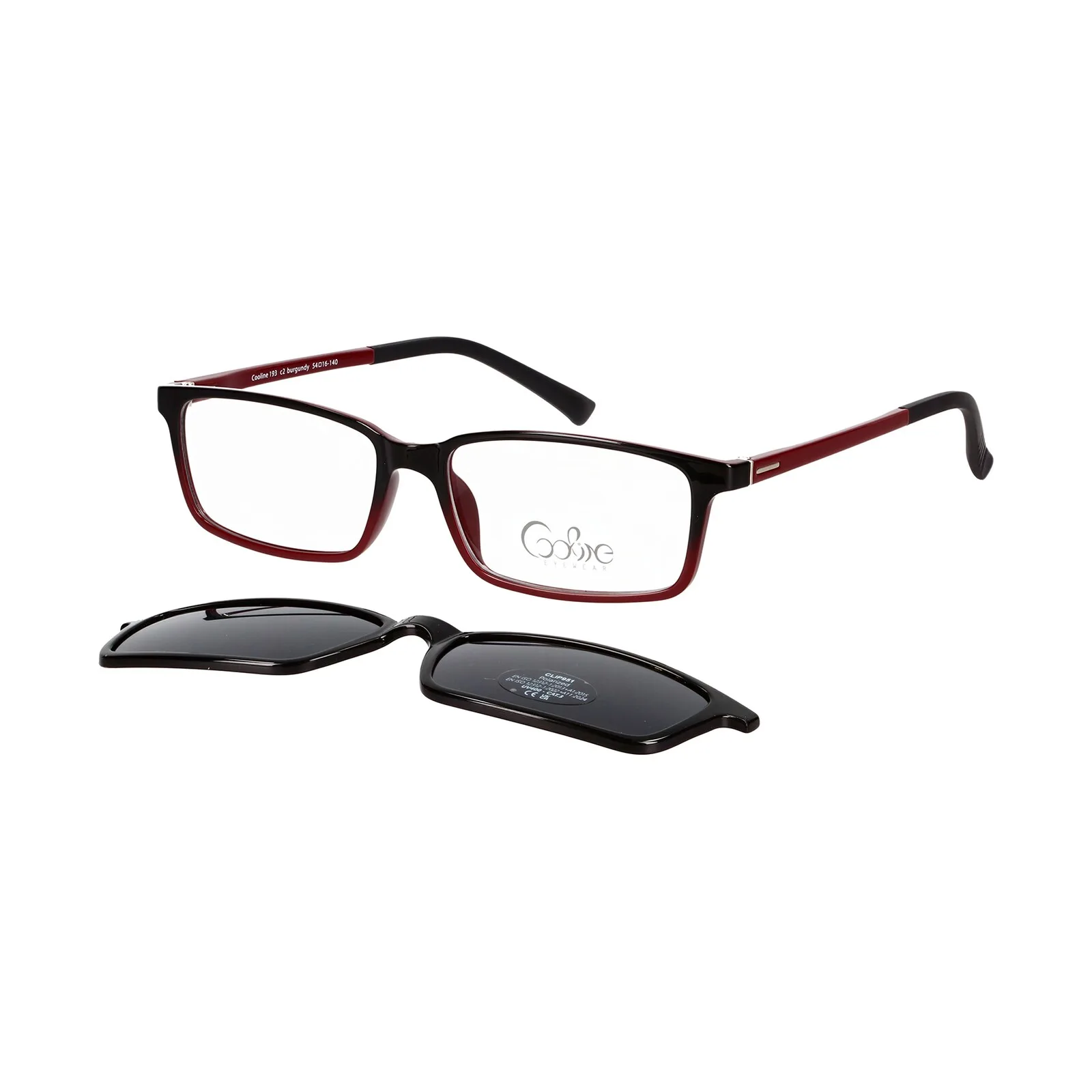 Cooline 193 c2 burgundy + clip-on 54/16/140